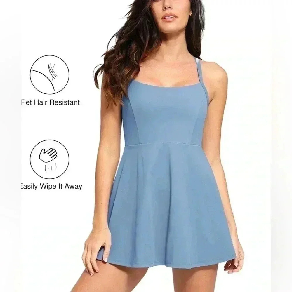NWT POPILUSH Shapewear Dress Square Neck Workout - XLarge